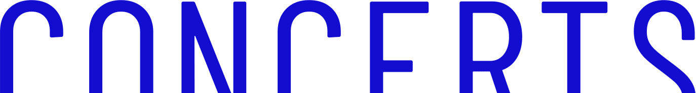 A blue letter p on black background