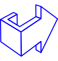 A blue background with a white frame.