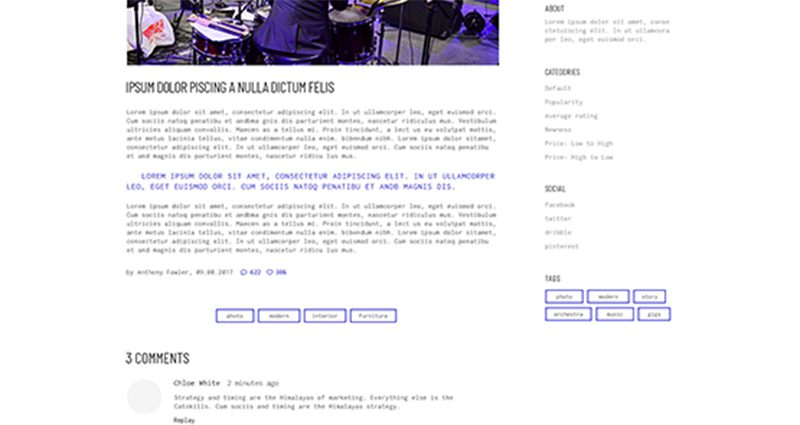 A page of an article about the site.