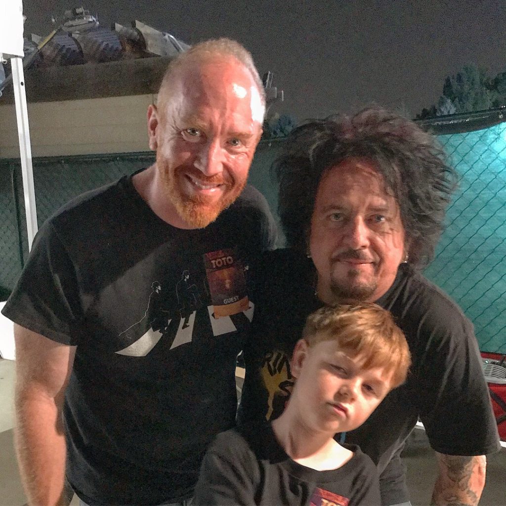 Toto's Steve Lukather with Mike and Noah Massé