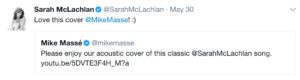 Tweet about acoustic cover of song.