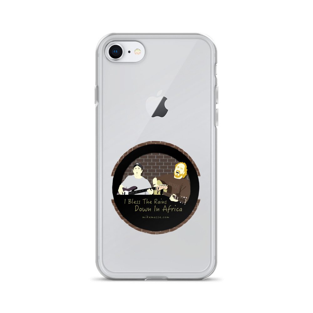 A phone case that has a picture of a piano and a guitar.