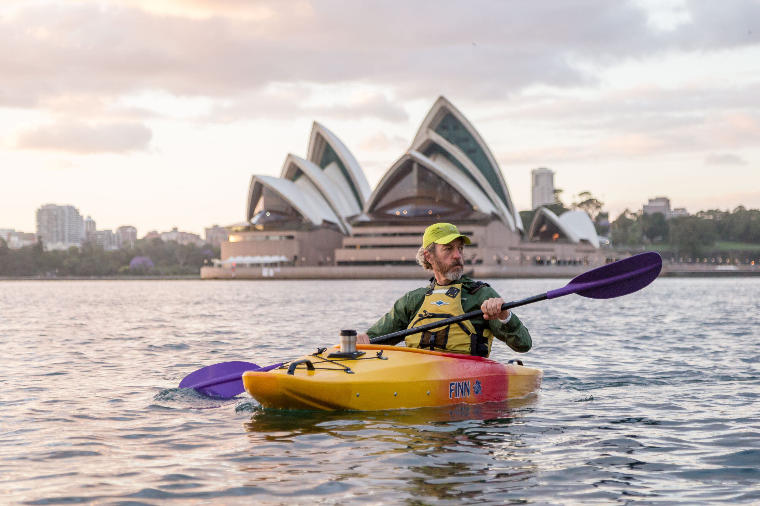 Jeff kayaking in Sydney